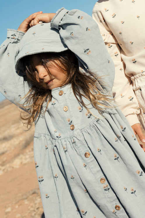 Búho "Romilly" Embroidered Flower Cord Dress (3-6Y) | Millie and John