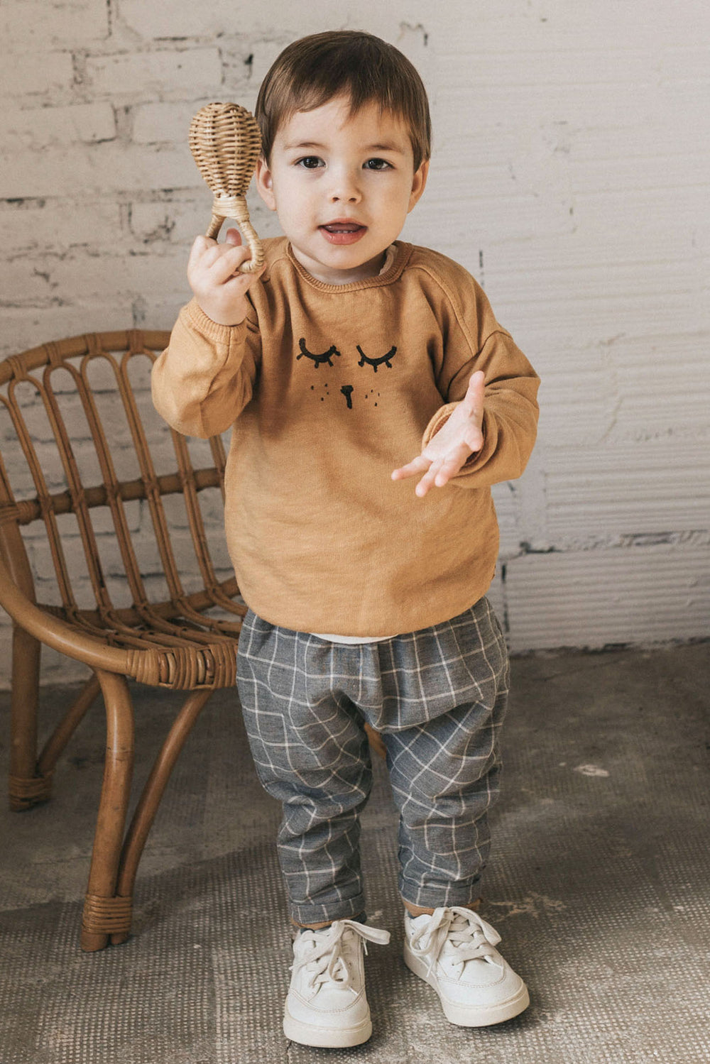 Búho "Eddie" Organic Cotton Bear Top | Millie and John