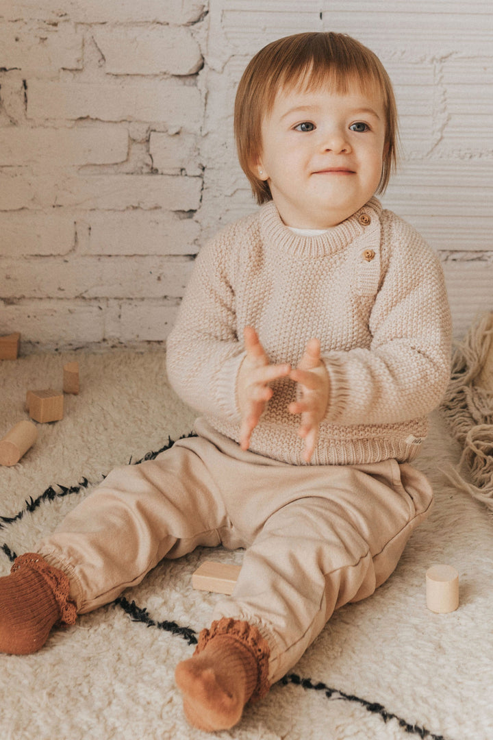 Búho "Stanley" Cream Alpaca Wool Jumper | Millie and John