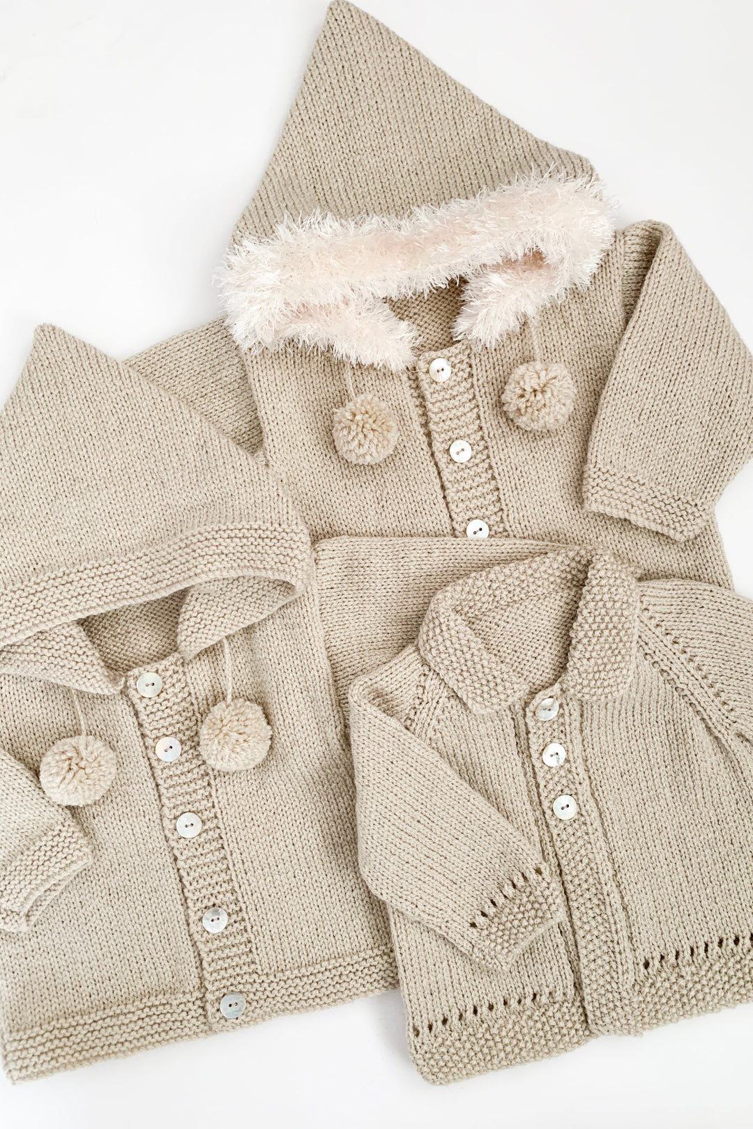 Millie and John Bespoke Bespoke Stone Pom Pom Hoodie | Millie and John