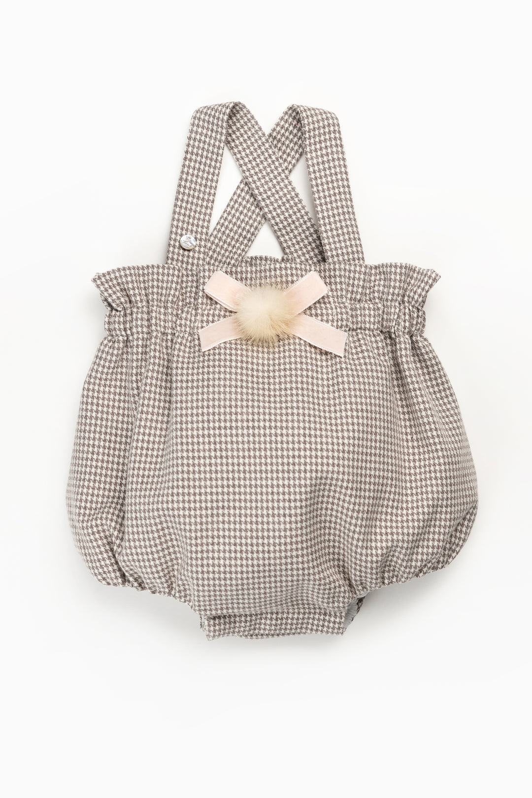 Pureté du Bebe "Blythe" Brown Houndstooth Shortie | Millie and John