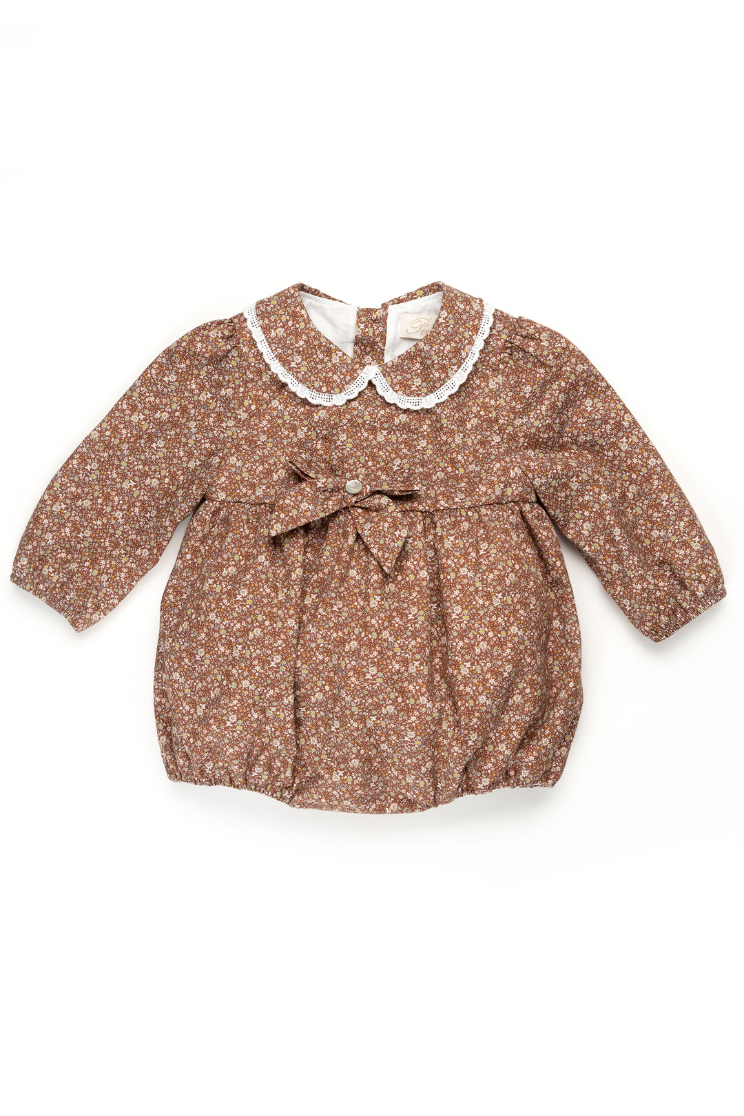 Pureté du Bebe "Catherine" Brown Ditsy Floral Shortie | Millie and John