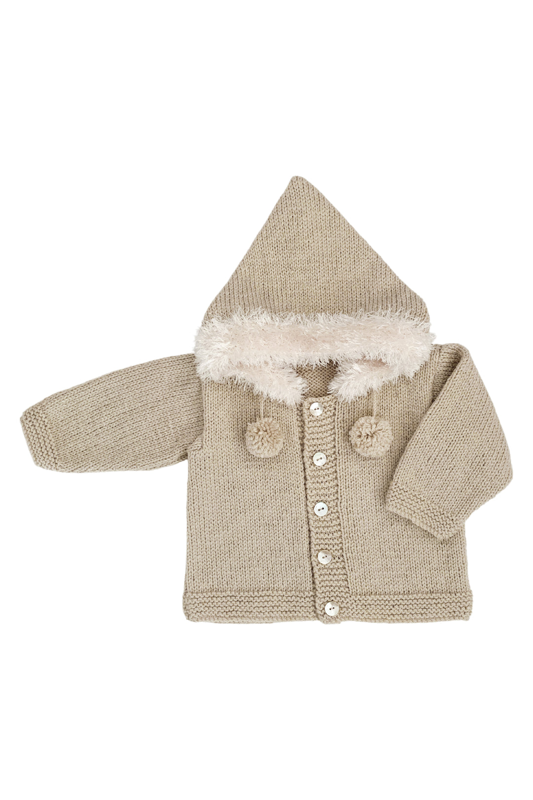 Millie and John Bespoke Bespoke Stone Faux Fur Hoodie | Millie and John