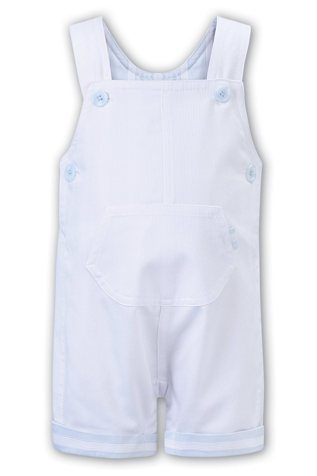 Dani "Adam" White & Blue Dungarees | Millie and John