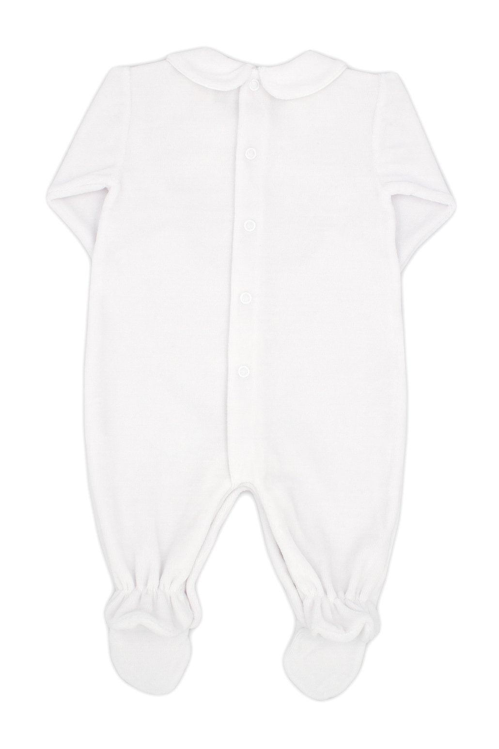 Rapife "Amari" White Velour Star Sleepsuit | Millie and John