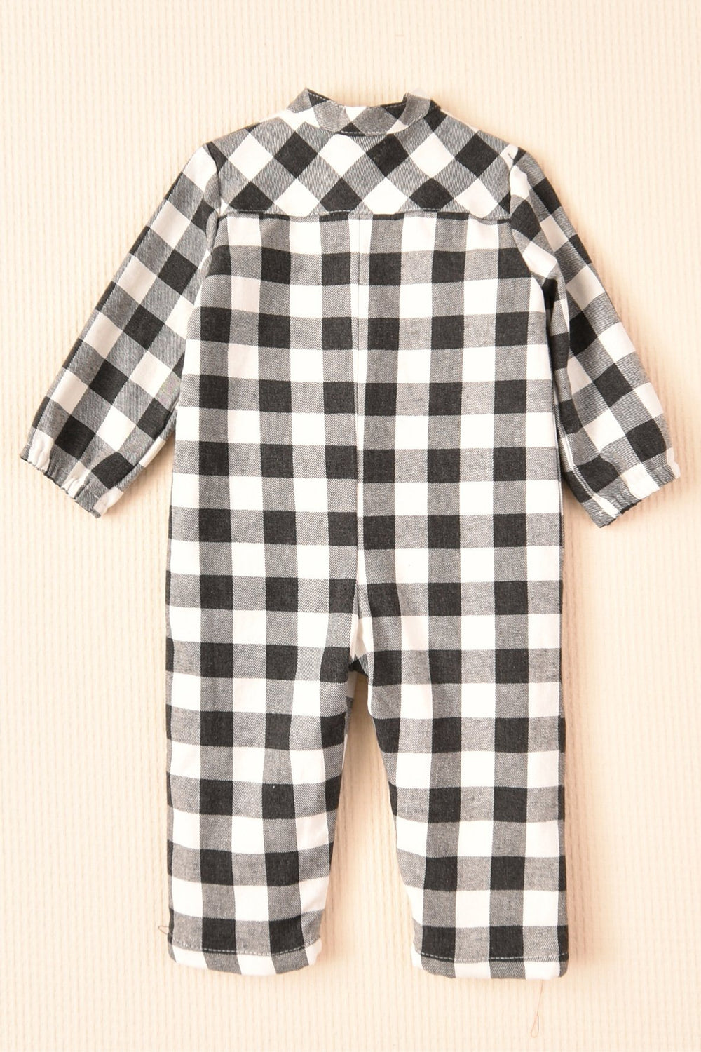 José Varón "Antonio" Black & White Gingham Romper | Millie and John