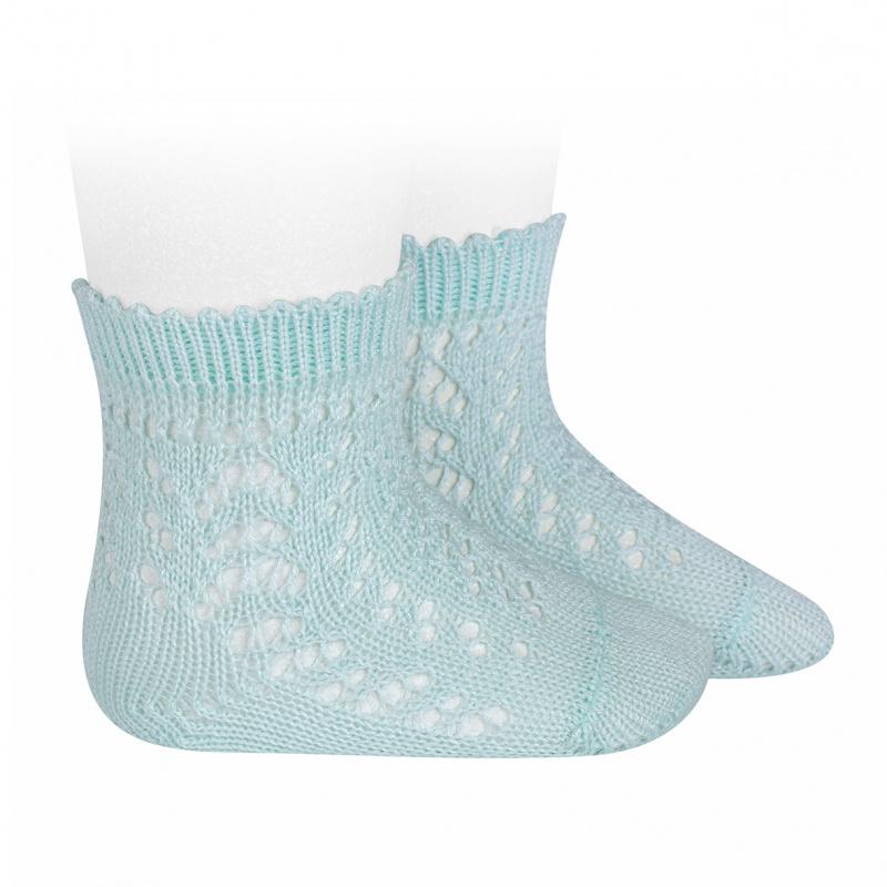 Condor Aquamarine Ankle Openwork Socks | Millie and John