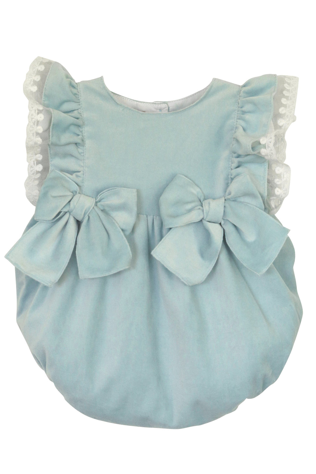 Phi "Avani" Mint Velvet Lace Romper | Millie and John