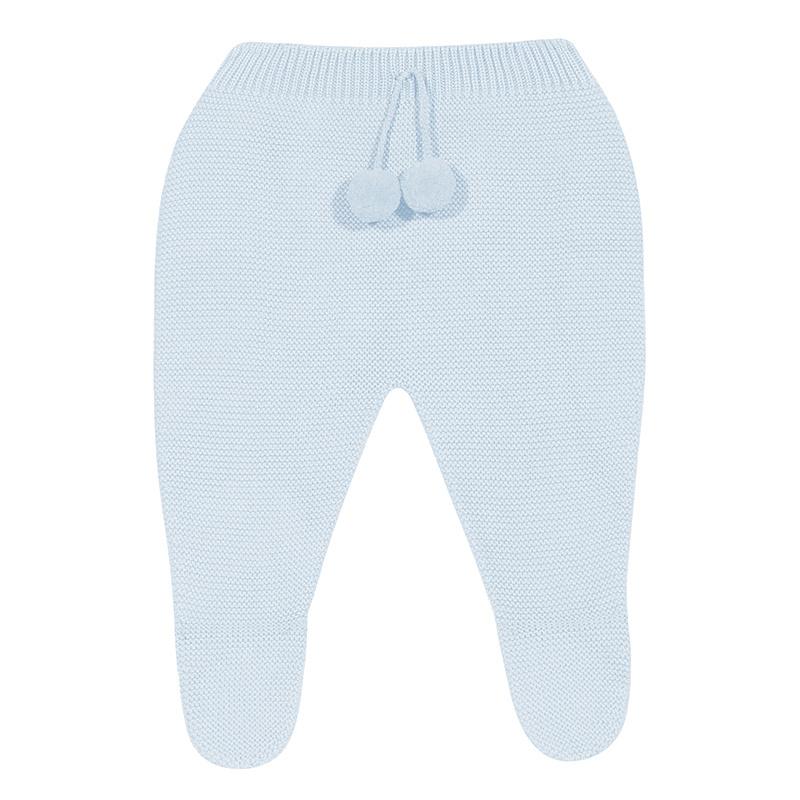 Condor Baby Blue Knitted Pom Pom Leggings | Millie and John