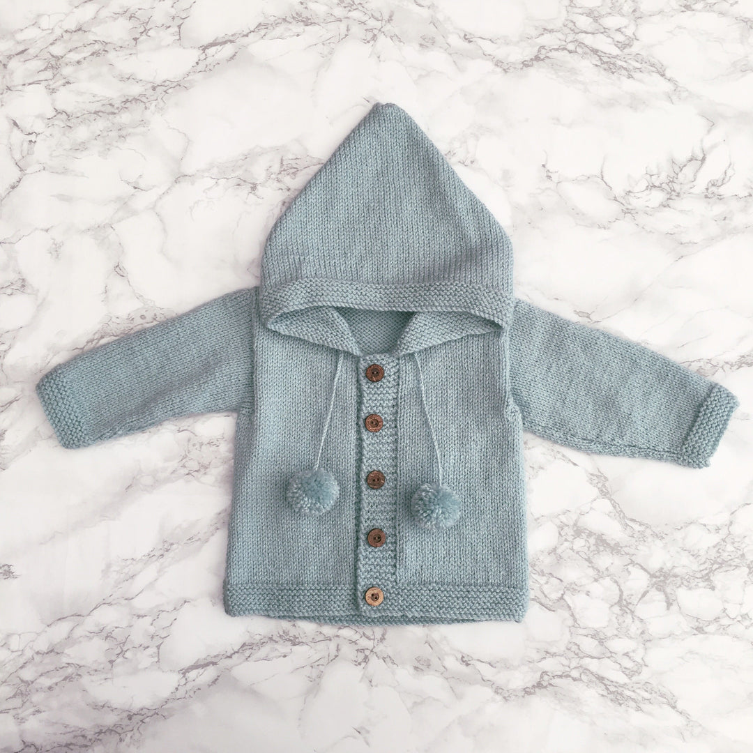 Millie and John Bespoke Bespoke Duck Egg Pom Pom Hoodie | Millie and John