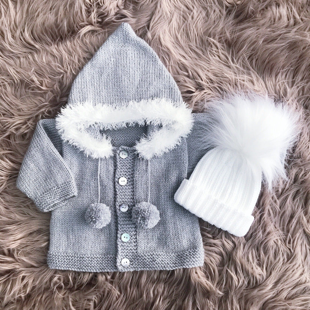 Millie and John Bespoke Bespoke Grey Faux Fur Hoodie | Millie and John