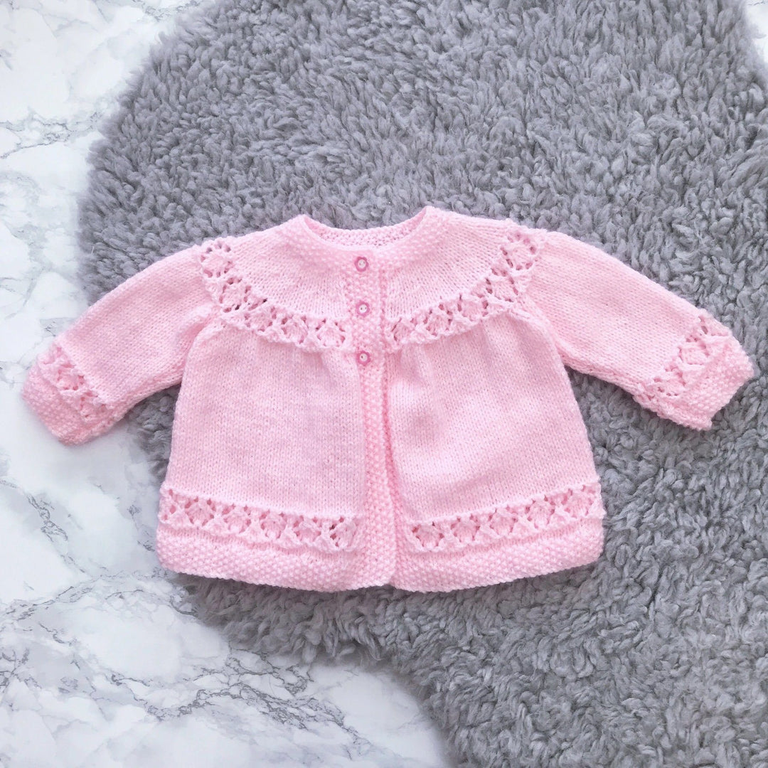 Millie and John Bespoke Bespoke Pink Matinee Jacket | Millie and John