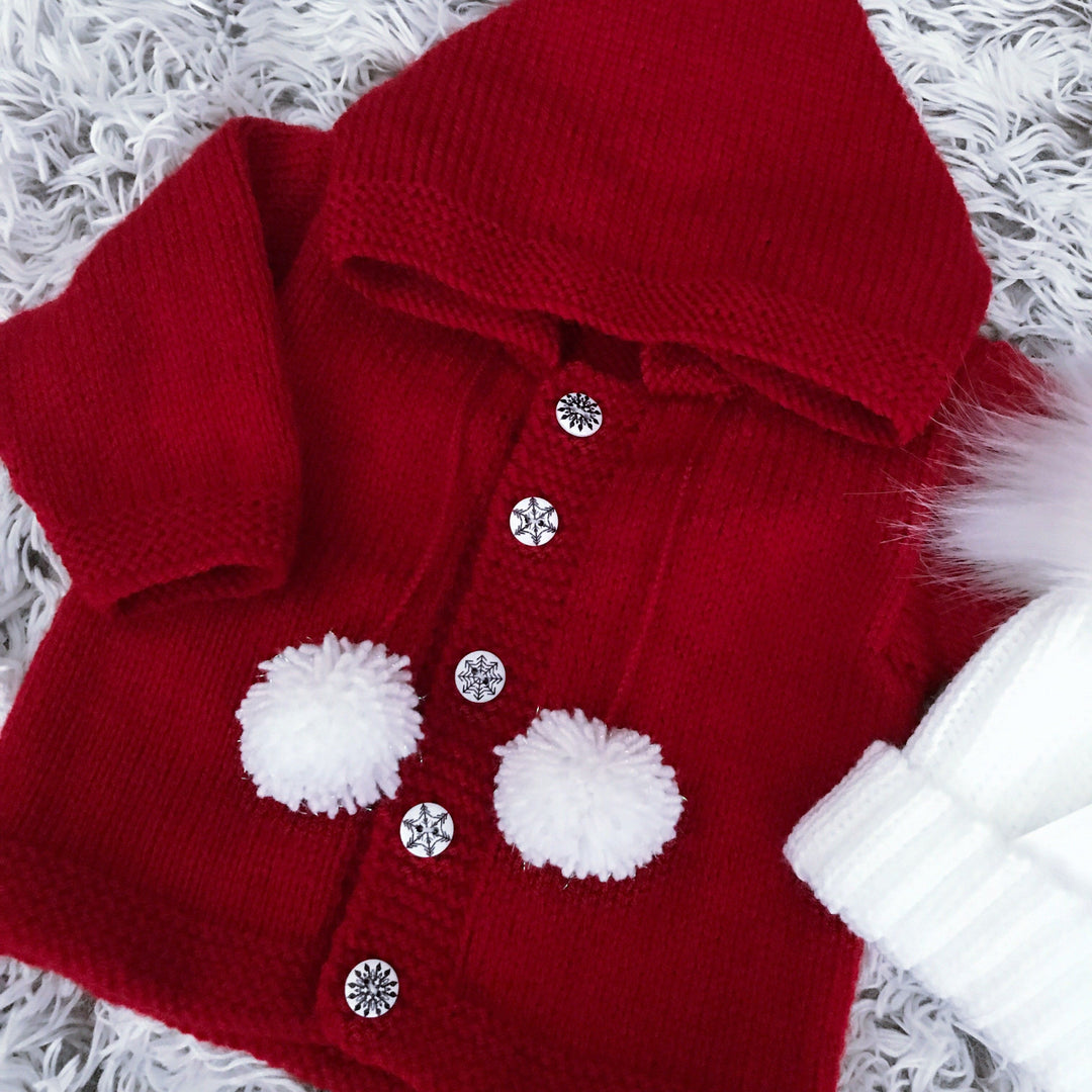 Millie and John Bespoke Bespoke Red Pom Pom Hoodie | Millie and John