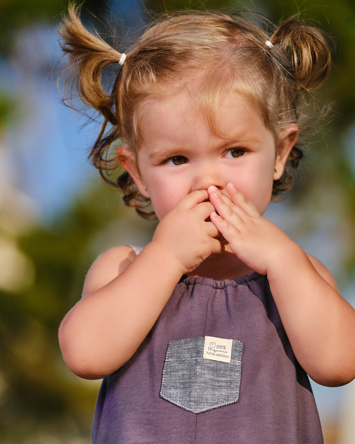 Tutto Piccolo "Billie" Grey Organic Cotton Overalls | Millie and John