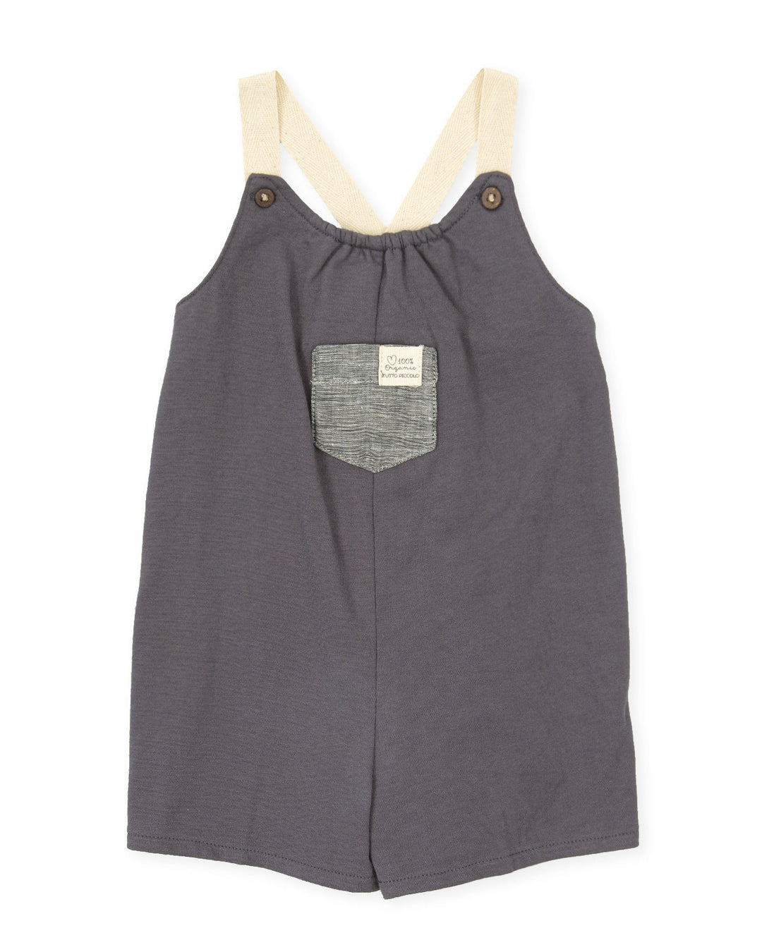 Tutto Piccolo "Billie" Grey Organic Cotton Overalls | Millie and John