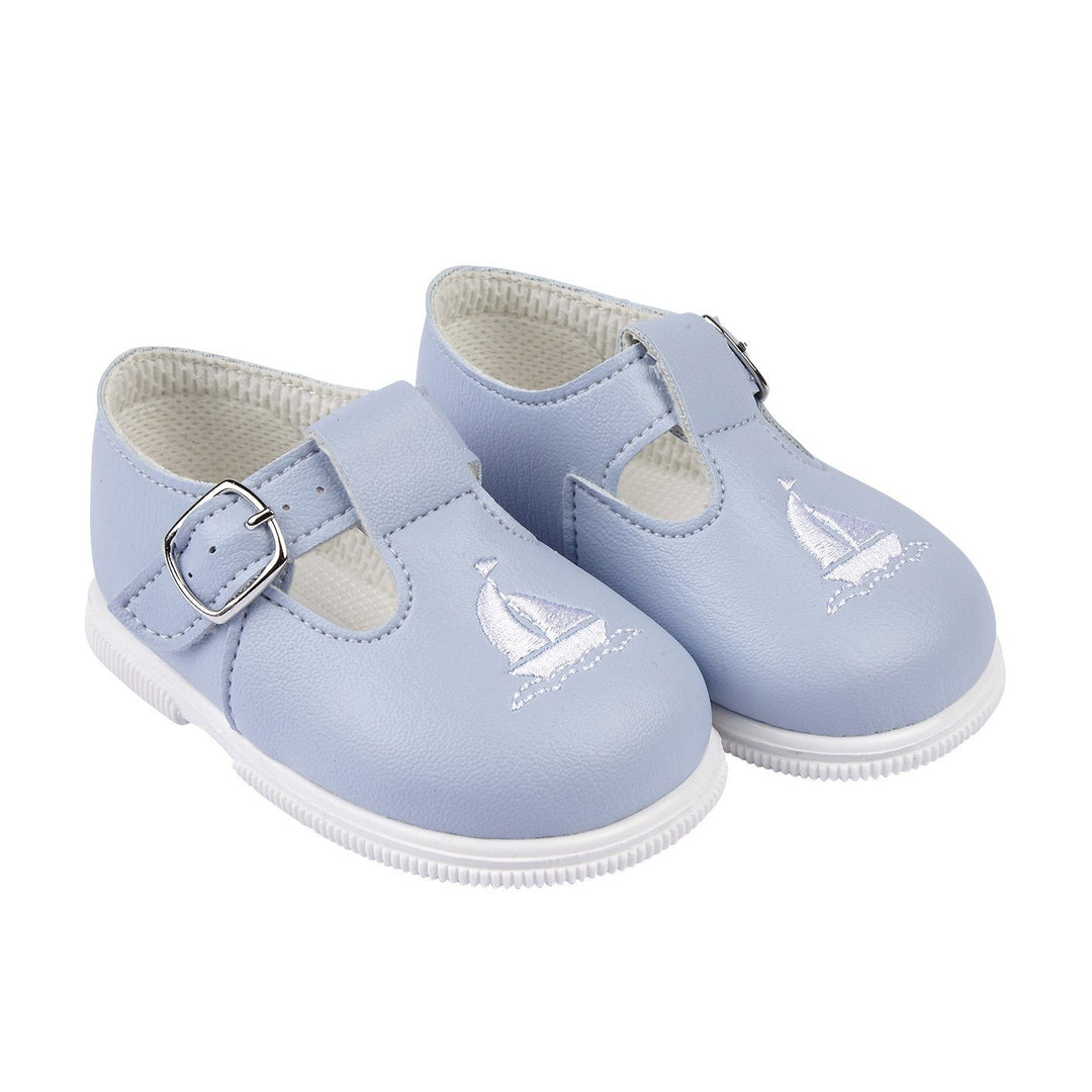 Baypods Blue Sailboat Hard Sole Shoes | Millie and John