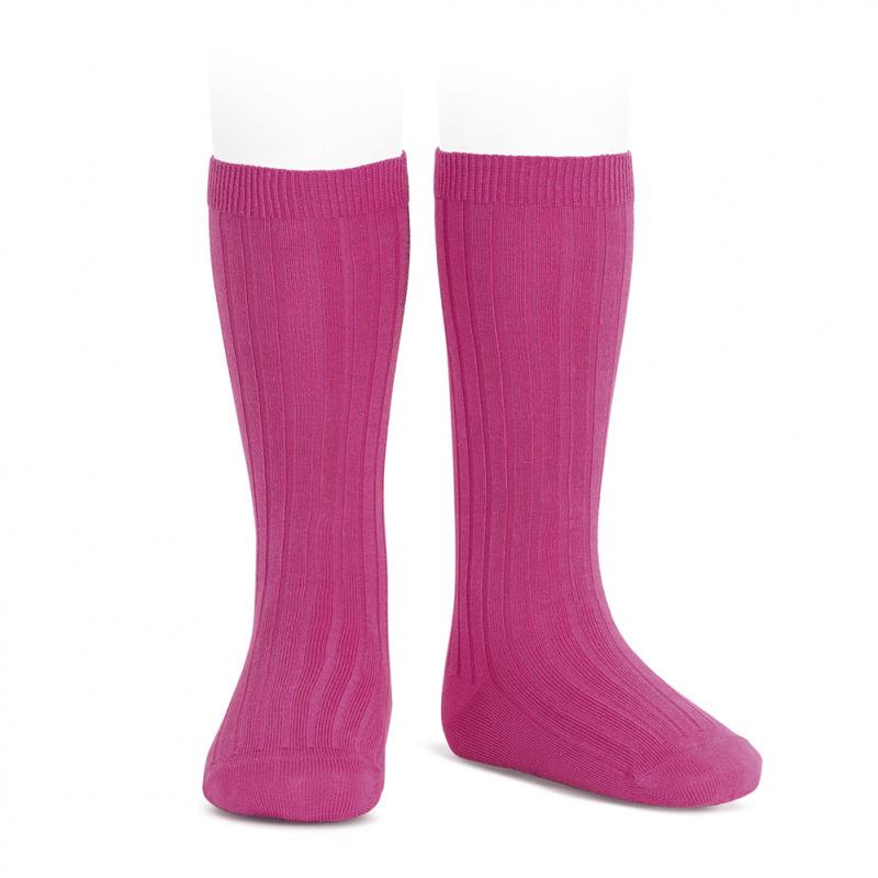 Condor Bougainvillea Wide Ribbed Knee High Socks | Millie and John