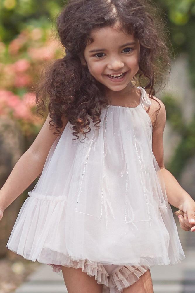 Luna Luna "Calia" Pink Beaded Tulle Dress | Millie and John