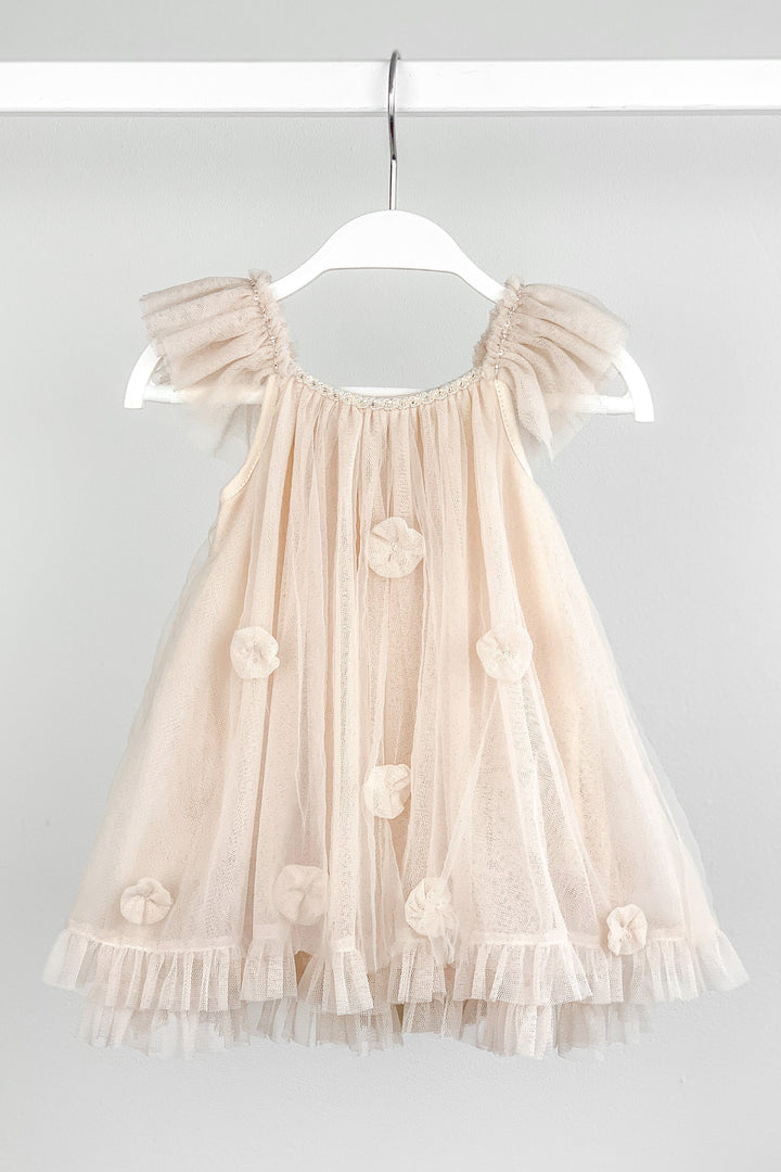 Luna Luna "Coco" Stone Draped Back Tulle Romper | Millie and John