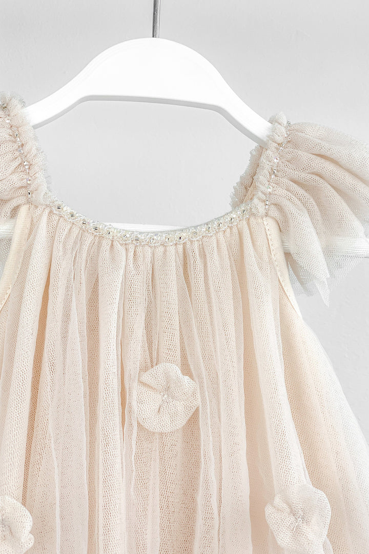 Luna Luna "Coco" Stone Draped Back Tulle Romper | Millie and John