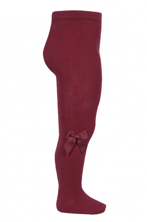 Condor Garnet Grosgrain Bow Tights | Millie and John