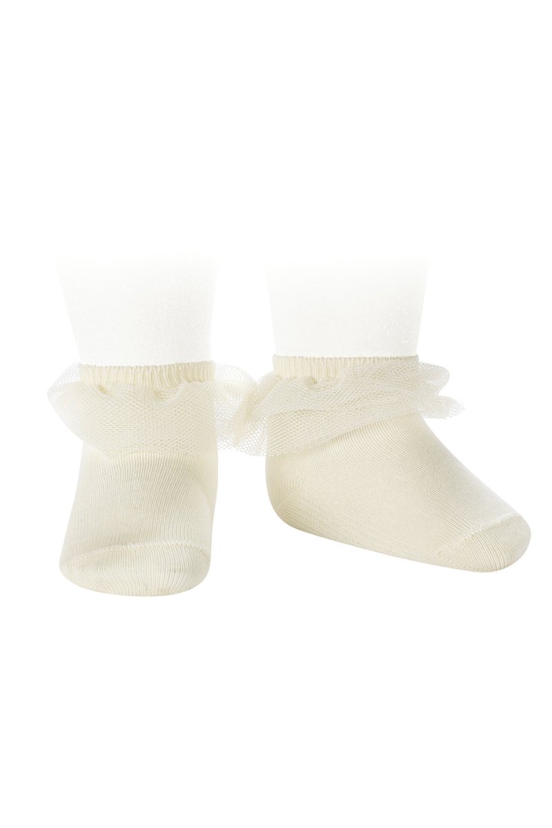 Condor Cream Tutu Ankle Socks | Millie and John