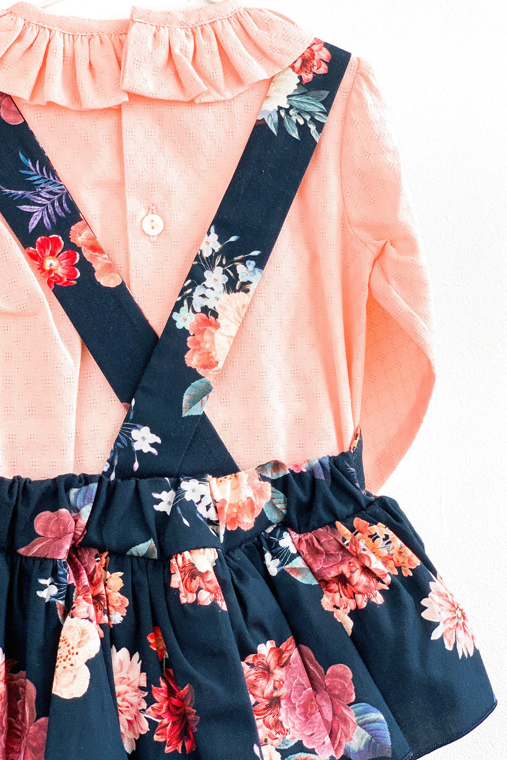 Mac Ilusión "Darcie" Blouse & Floral Tutu Dungaree Romper | Millie and John