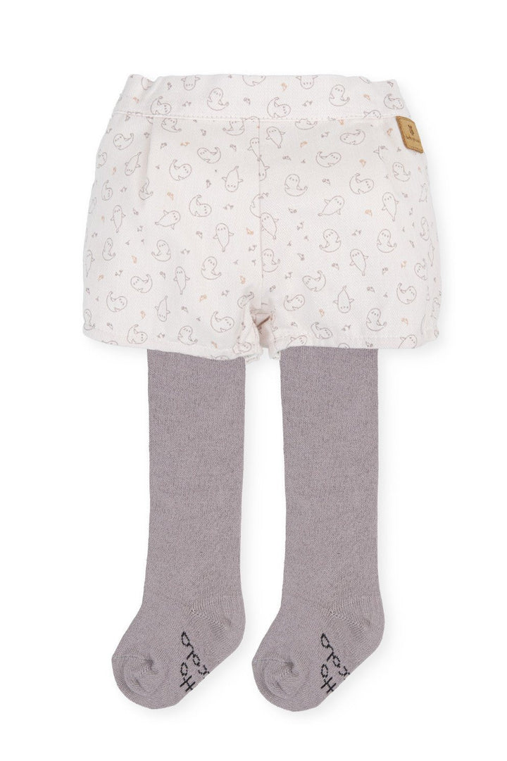 Tutto Piccolo "Devin" Grey Knit Seal Top, Jam Pants & Tights | Millie and John