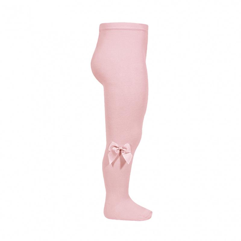 Condor Dusky Pink Grosgrain Bow Tights | Millie and John