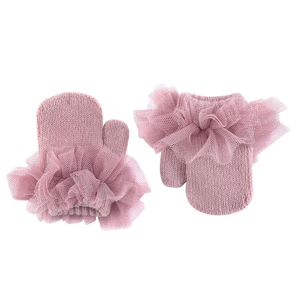 Condor Dusky Pink Tulle Mittens | Millie and John