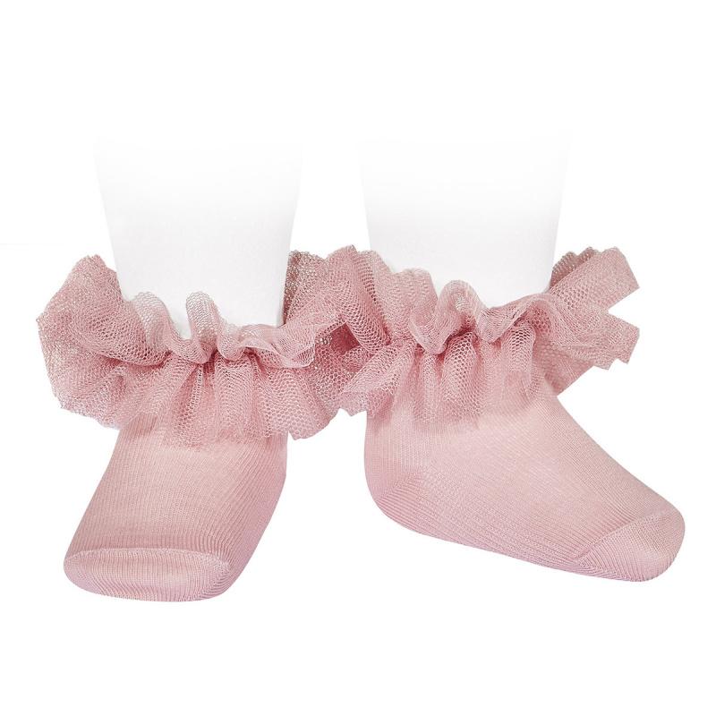 Condor Dusky Pink Tutu Ankle Socks | Millie and John