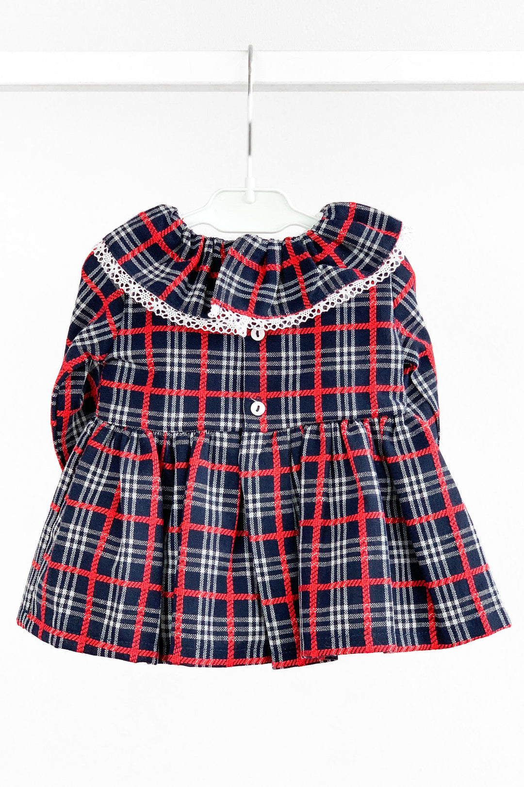 Mac Ilusión "Edith" Navy & Red Tartan Dress & Bloomers | Millie and John
