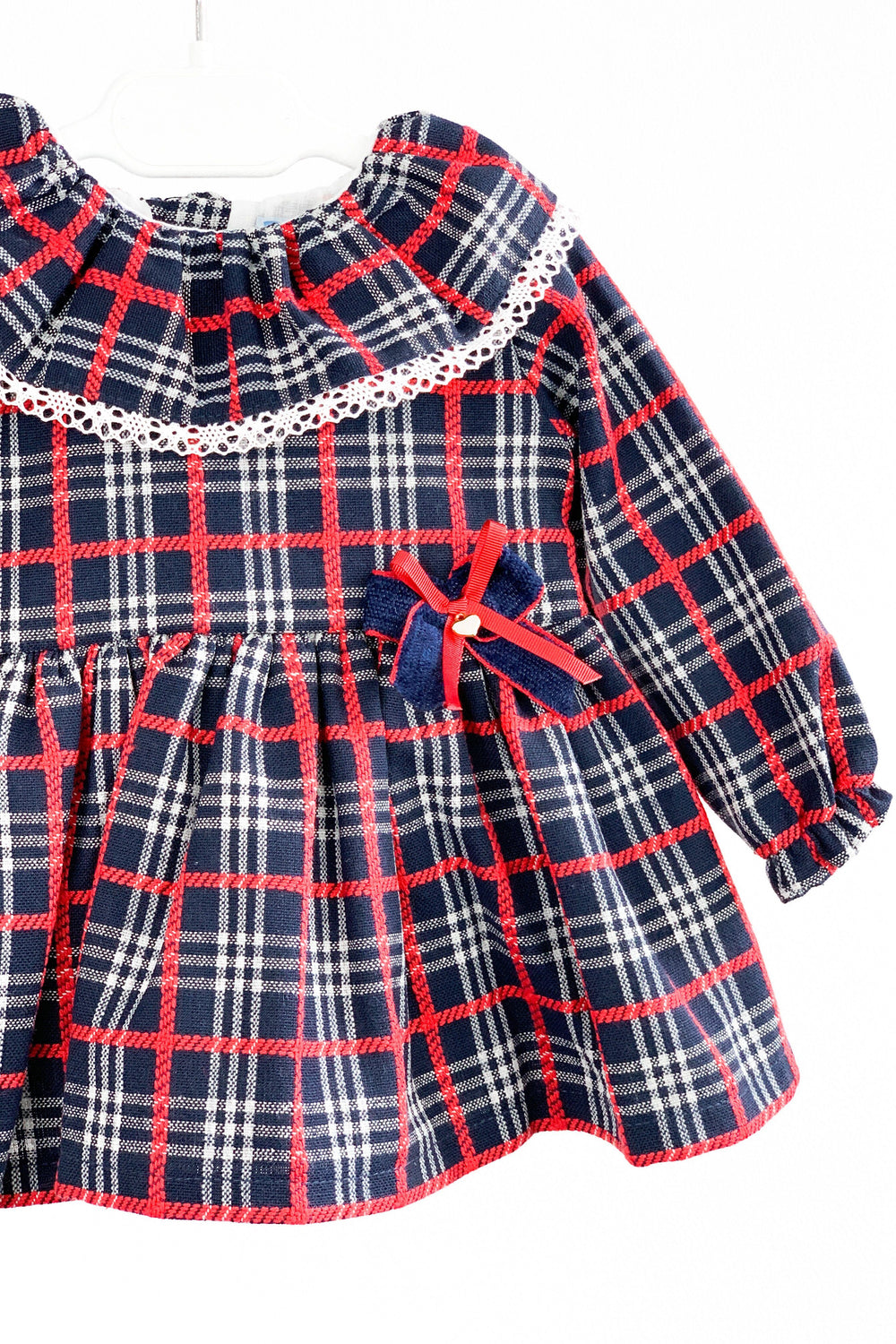 Mac Ilusión "Edith" Navy & Red Tartan Dress & Bloomers | Millie and John