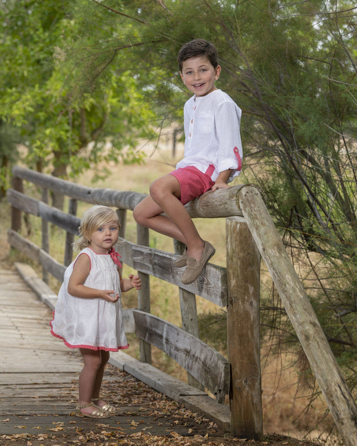 José Varón "Elizabhet" Fuchsia Dress & Bloomers | Millie and John