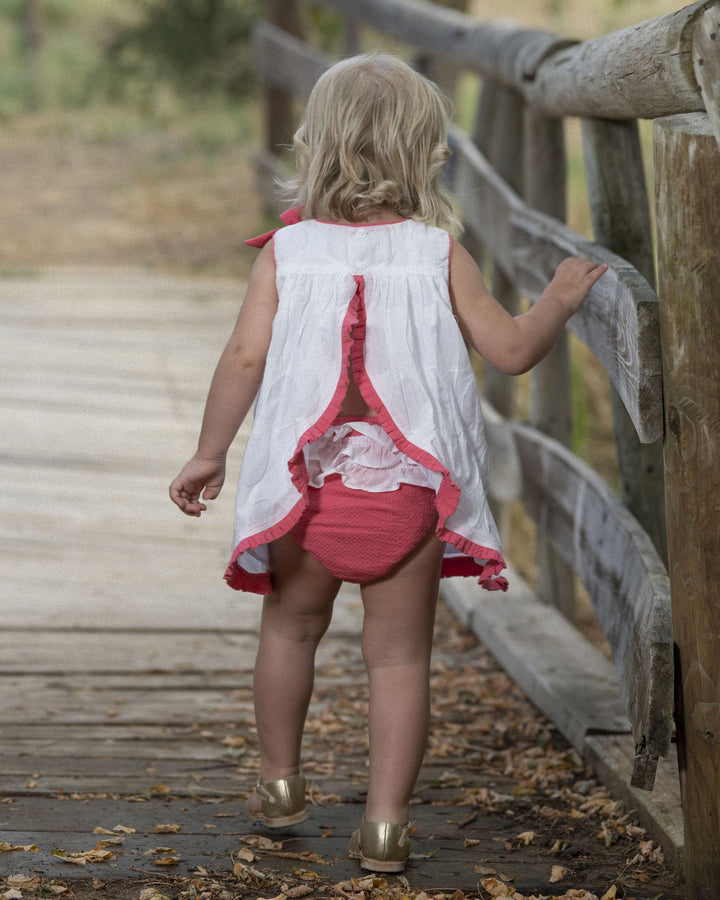 José Varón "Elizabhet" Fuchsia Dress & Bloomers | Millie and John