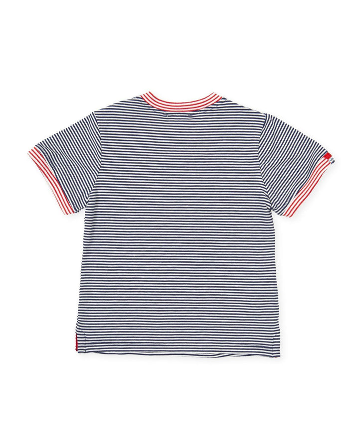 Tutto Piccolo "Elliott" Navy Striped T-Shirt & Shorts | Millie and John