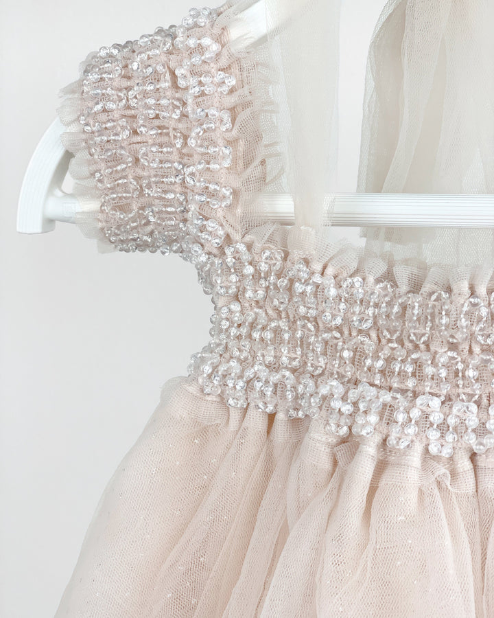 Luna Luna "Elodie" Pale Rose Beaded Sparkle Tulle Dress | Millie and John