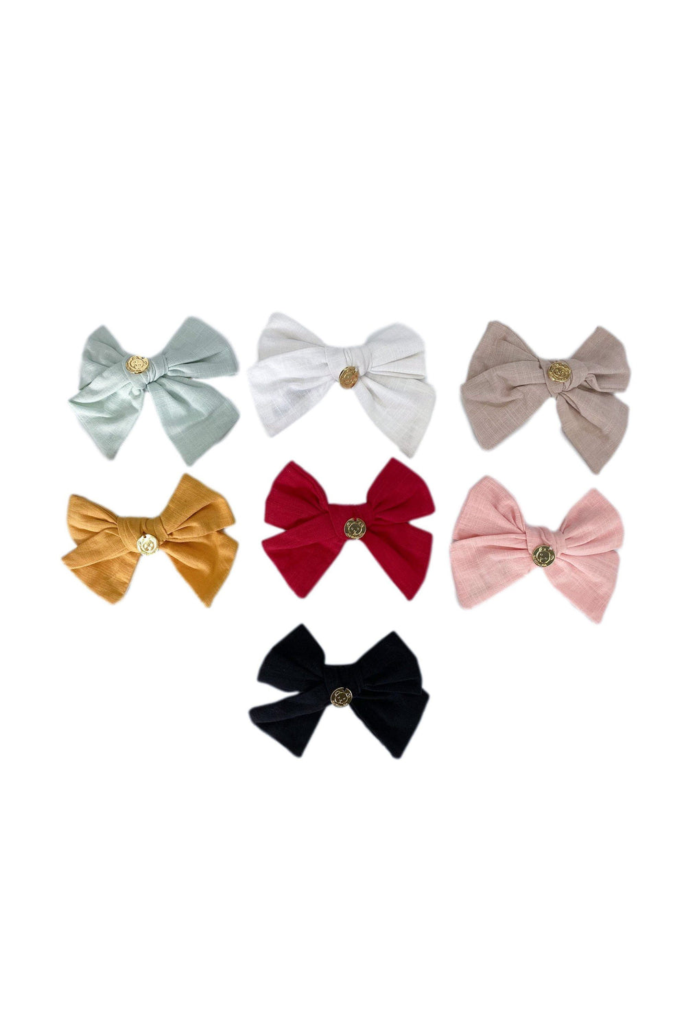 Petit Maison "Emma" Linen Hair Bow | Millie and John