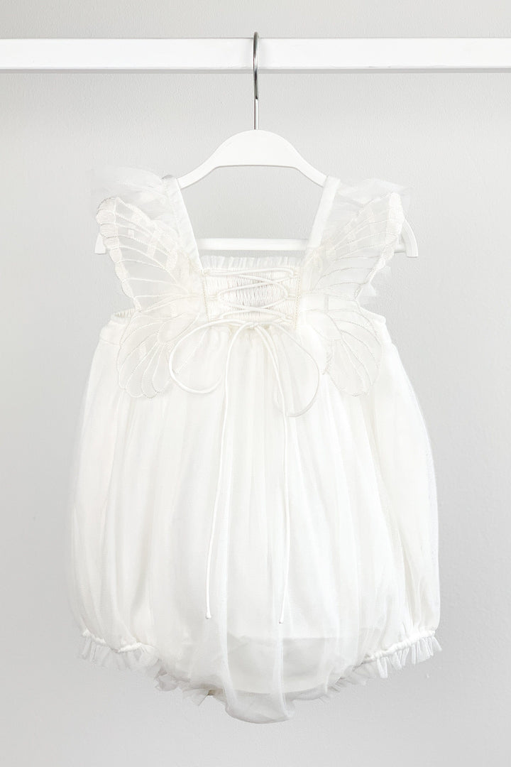 Luna Luna "Evelina" White Fairy Wing Romper | Millie and John
