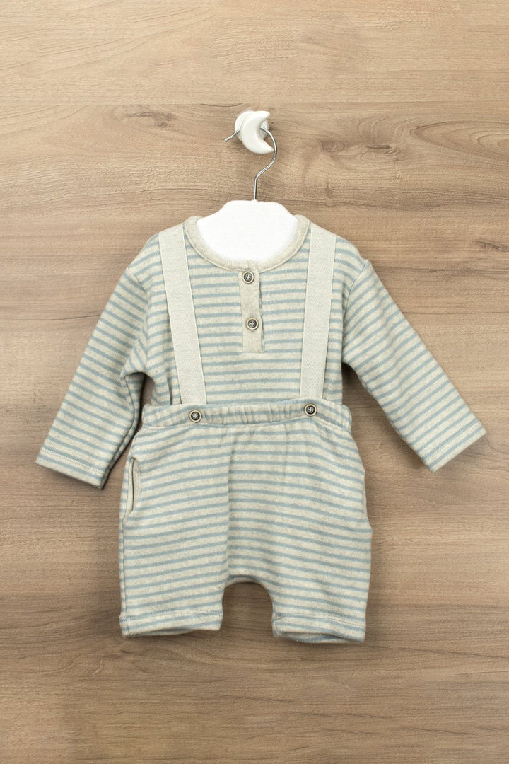 Babidu "Gabriel" Striped Top & Shorts with Braces | Millie and John
