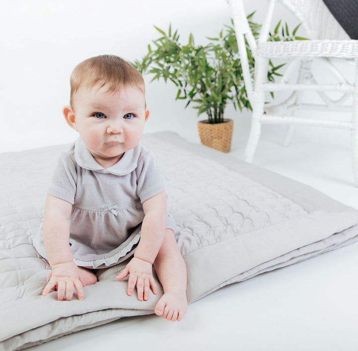 Dandelion Grey Velour Dress | Millie and John