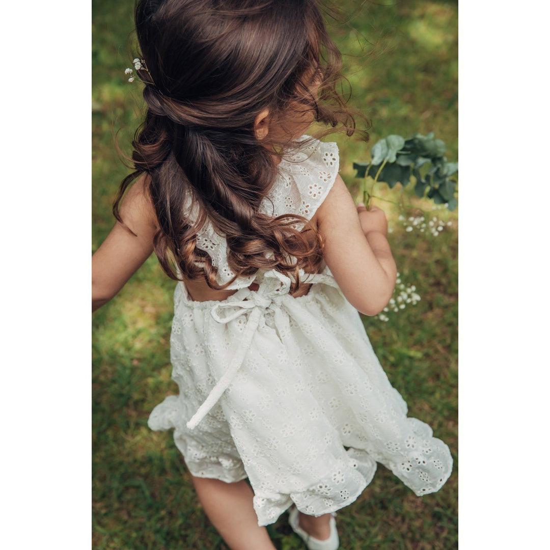 Wish + Wonder "Hermione" Silk Daisy Broderie Dress | Millie and John