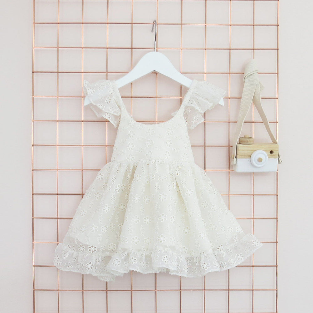 Wish + Wonder "Hermione" Silk Daisy Broderie Dress | Millie and John