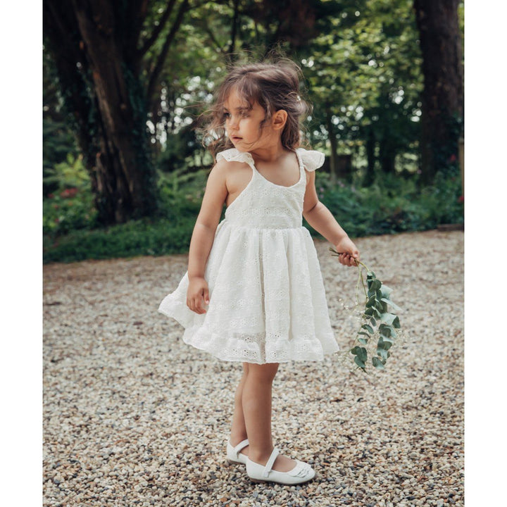 Wish + Wonder "Hermione" Silk Daisy Broderie Dress | Millie and John