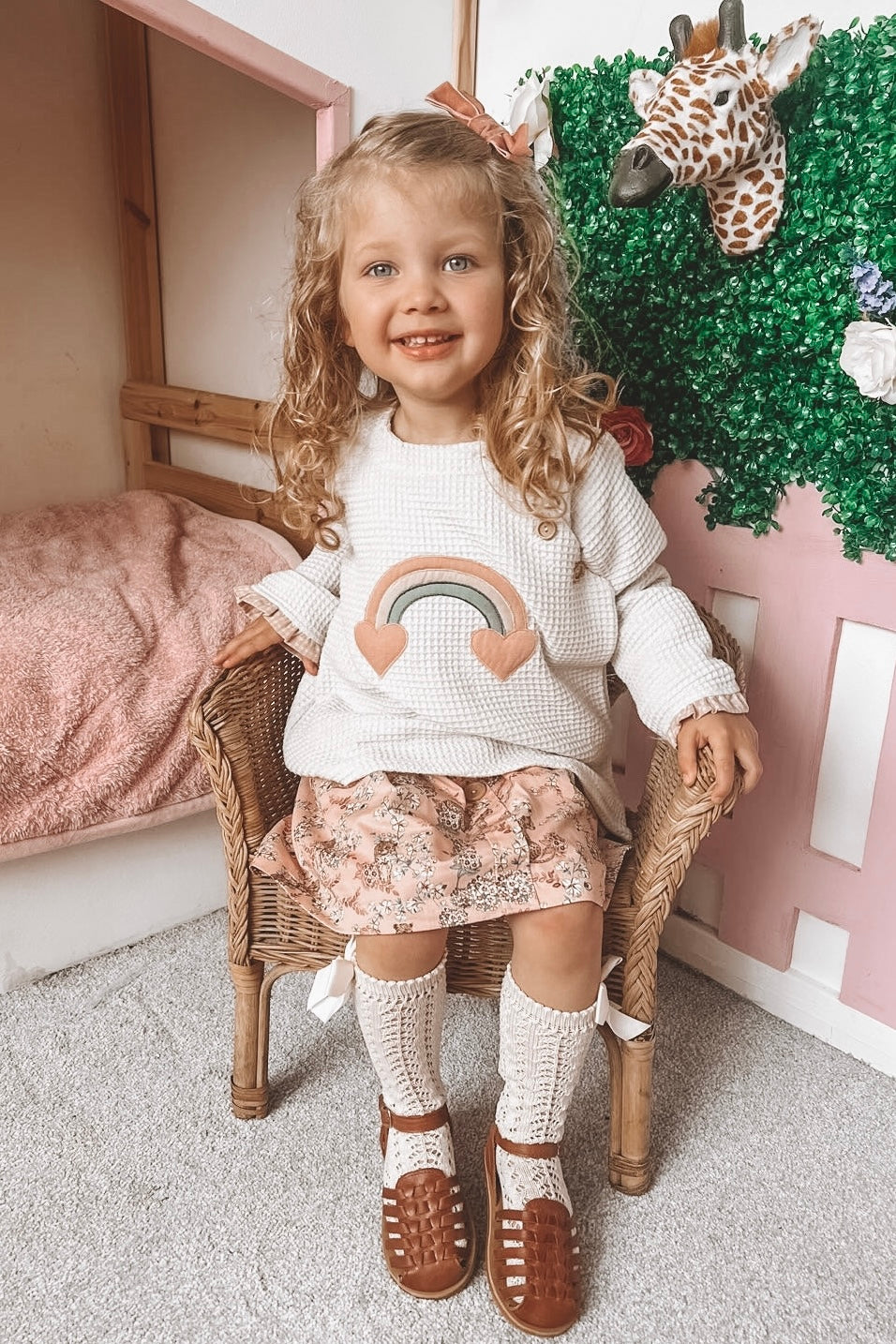 Valentina Bebes "Amelie" Stone Rainbow Top & Skirt | Millie and John