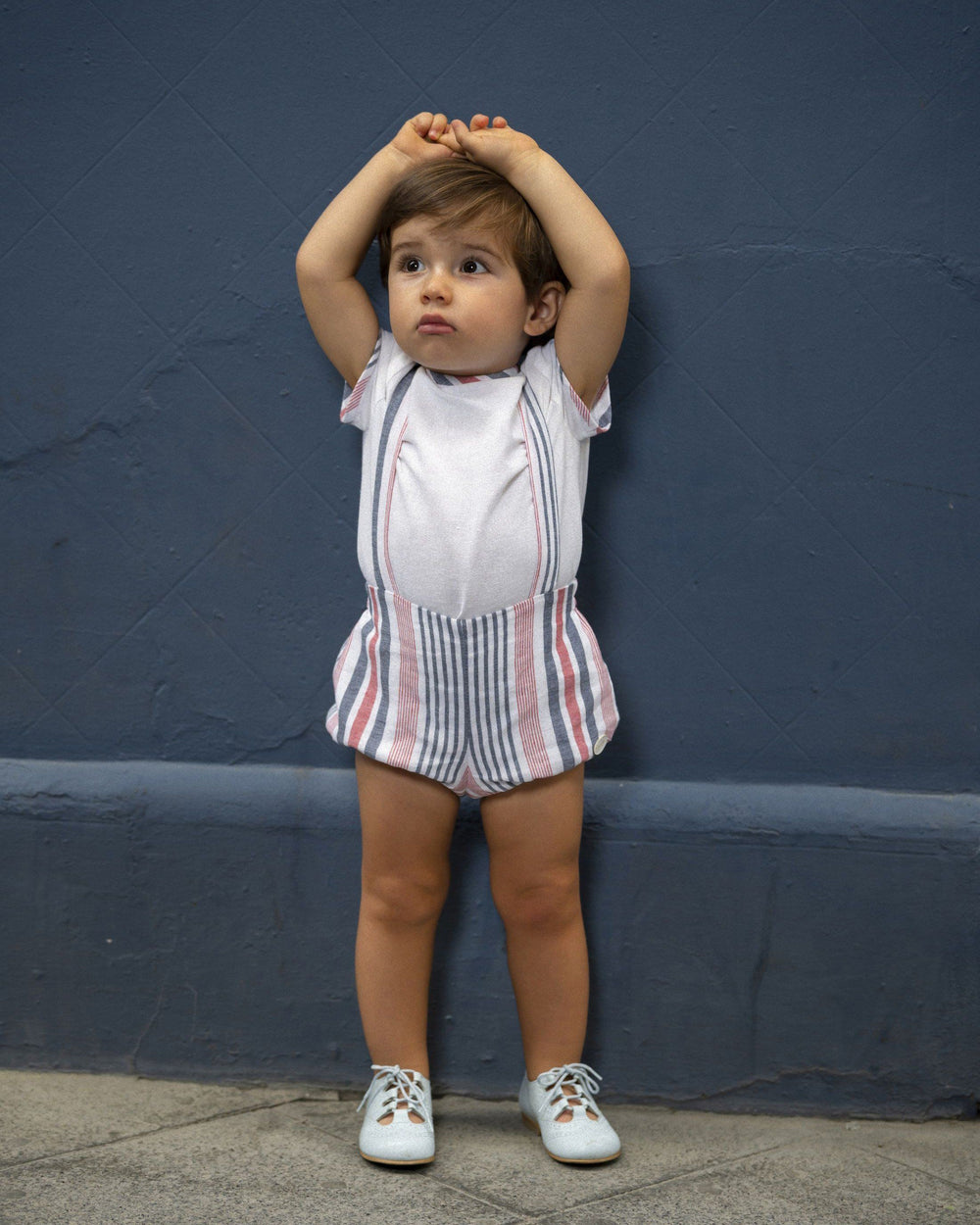 Cocote "Jasper" Navy & Red Striped Jam Pants & Shirt | Millie and John