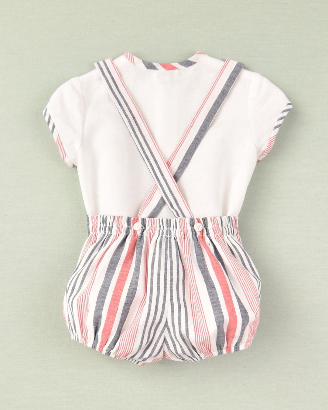 Cocote "Jasper" Navy & Red Striped Jam Pants & Shirt | Millie and John