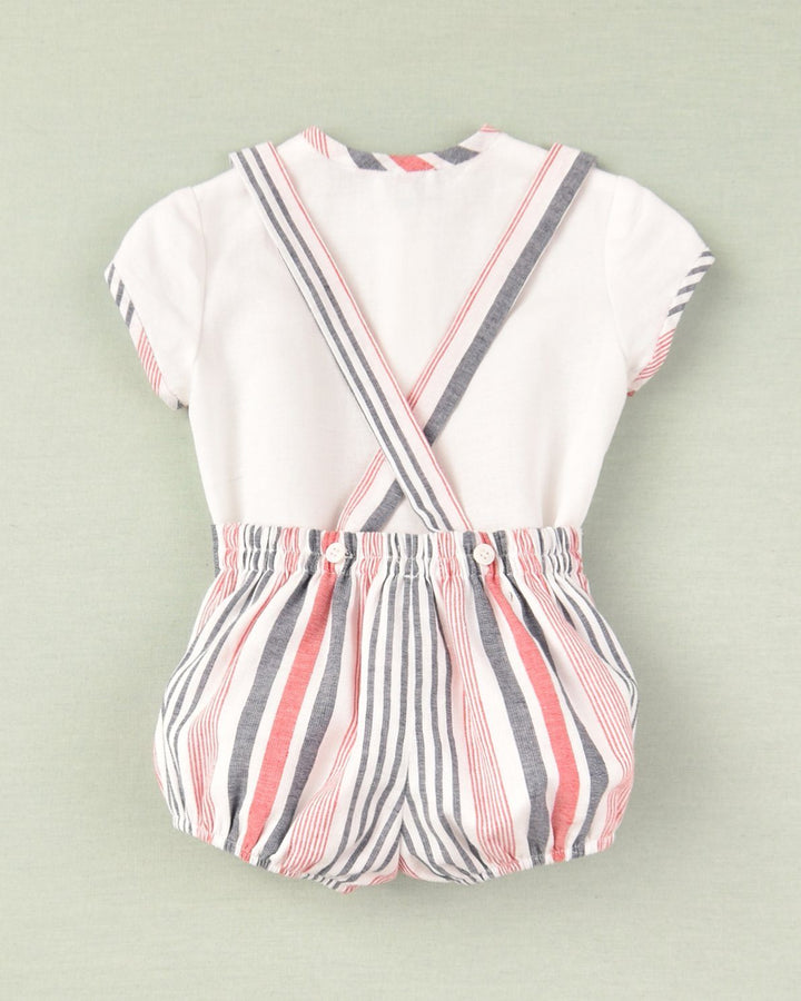Cocote "Jasper" Navy & Red Striped Jam Pants & Shirt | Millie and John