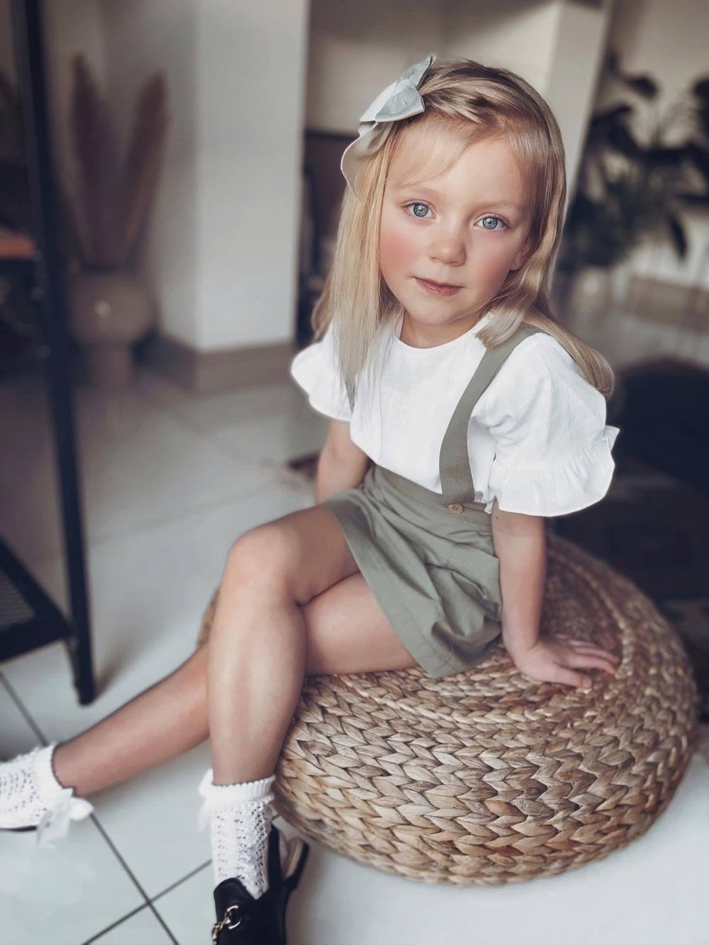 Babidu KHAKI & MUSTARD | Blouse & Pinafore Skirt | Millie and John