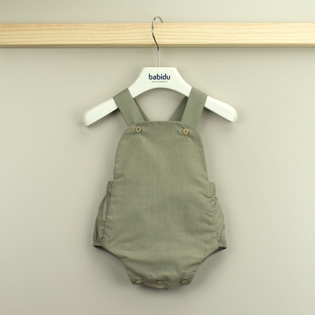 Babidu KHAKI & MUSTARD | Dungaree Romper | Millie and John